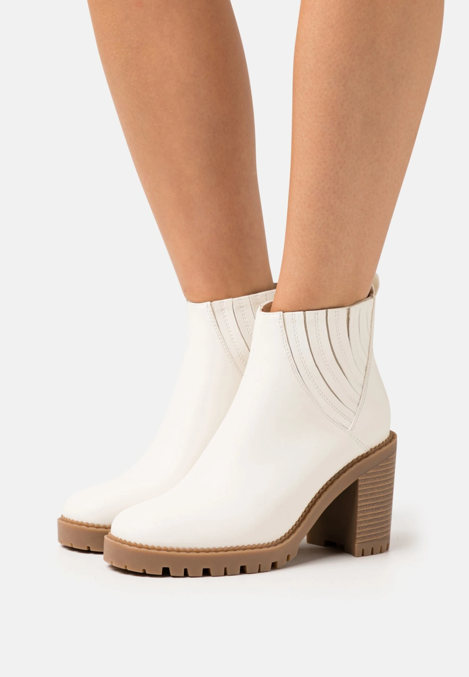 Anna Field Enkellaarsjes Met Hoge Hak - White 3 Anna Field Enkellaarsjes Met Hoge Hak - White