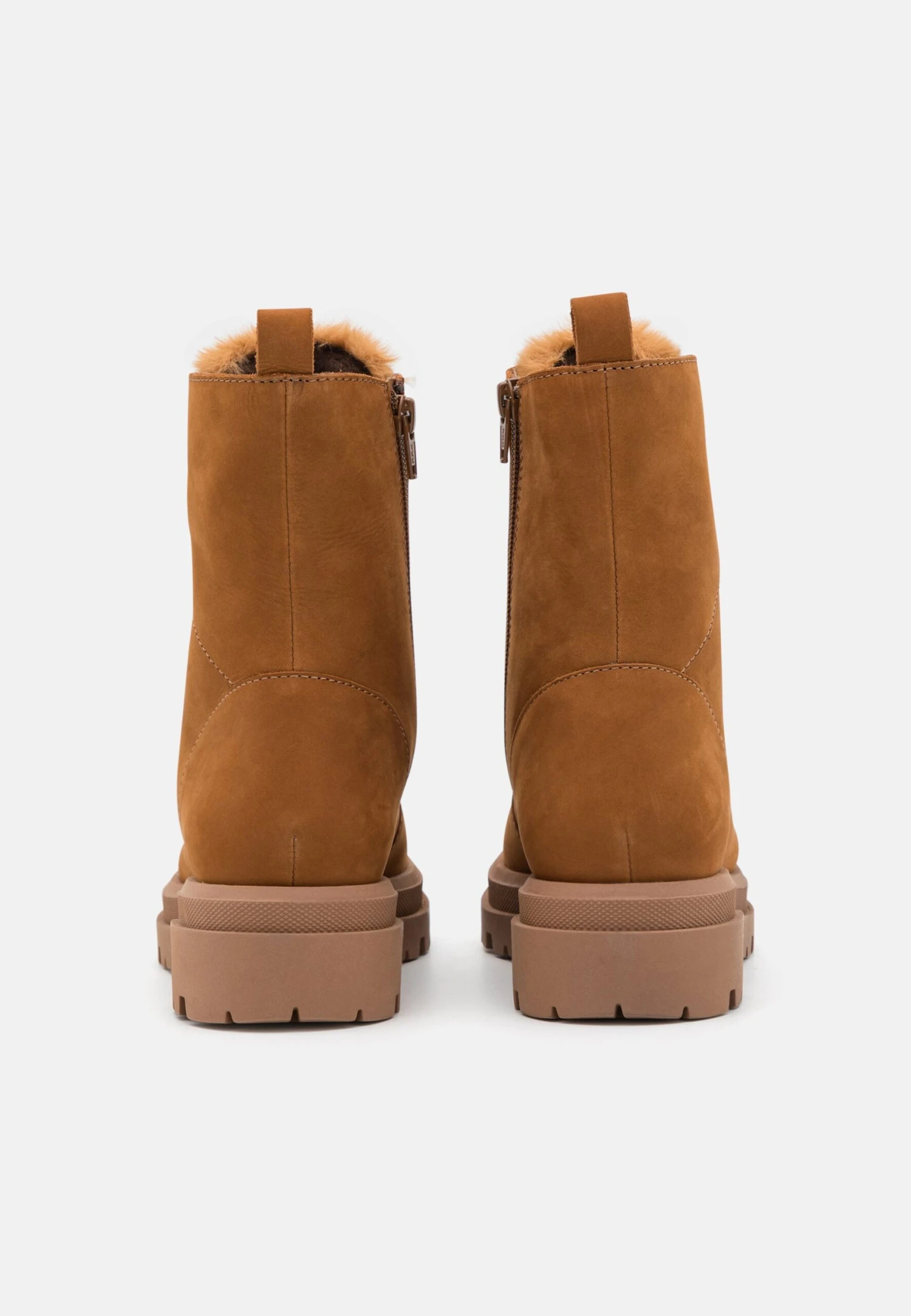 Anna Field Leather - Enkellaarsjes Met Plateauzool - Cognac 6 Anna Field Leather - Enkellaarsjes Met Plateauzool - Cognac - Afbeelding 4