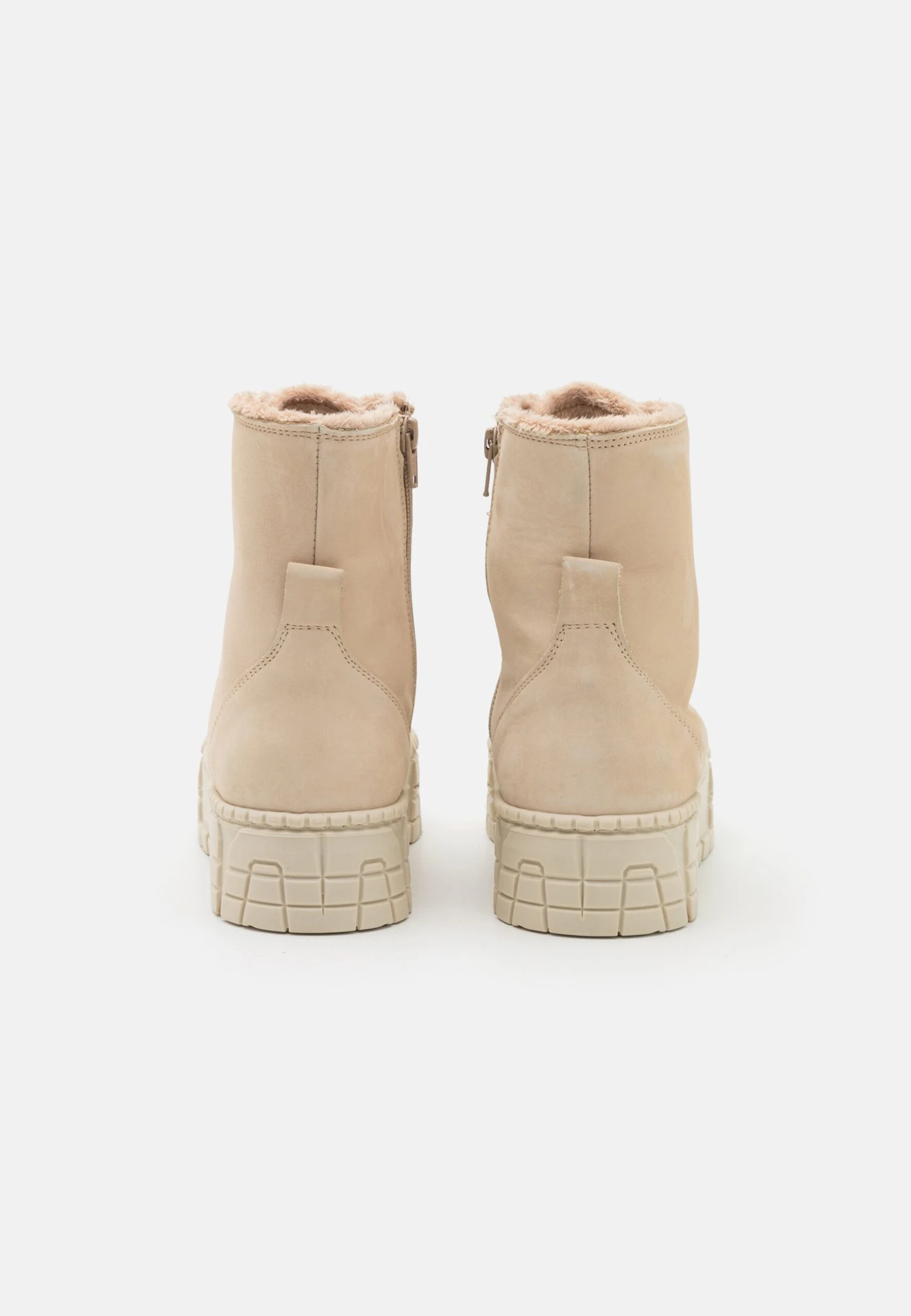 Anna Field Leather- Enkellaarsjes Met Plateauzool - Beige 5 Anna Field Leather- Enkellaarsjes Met Plateauzool - Beige - Afbeelding 3