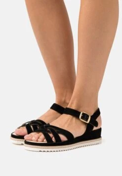 Anna Field Leather - Sandalen Met Sleehak - Black