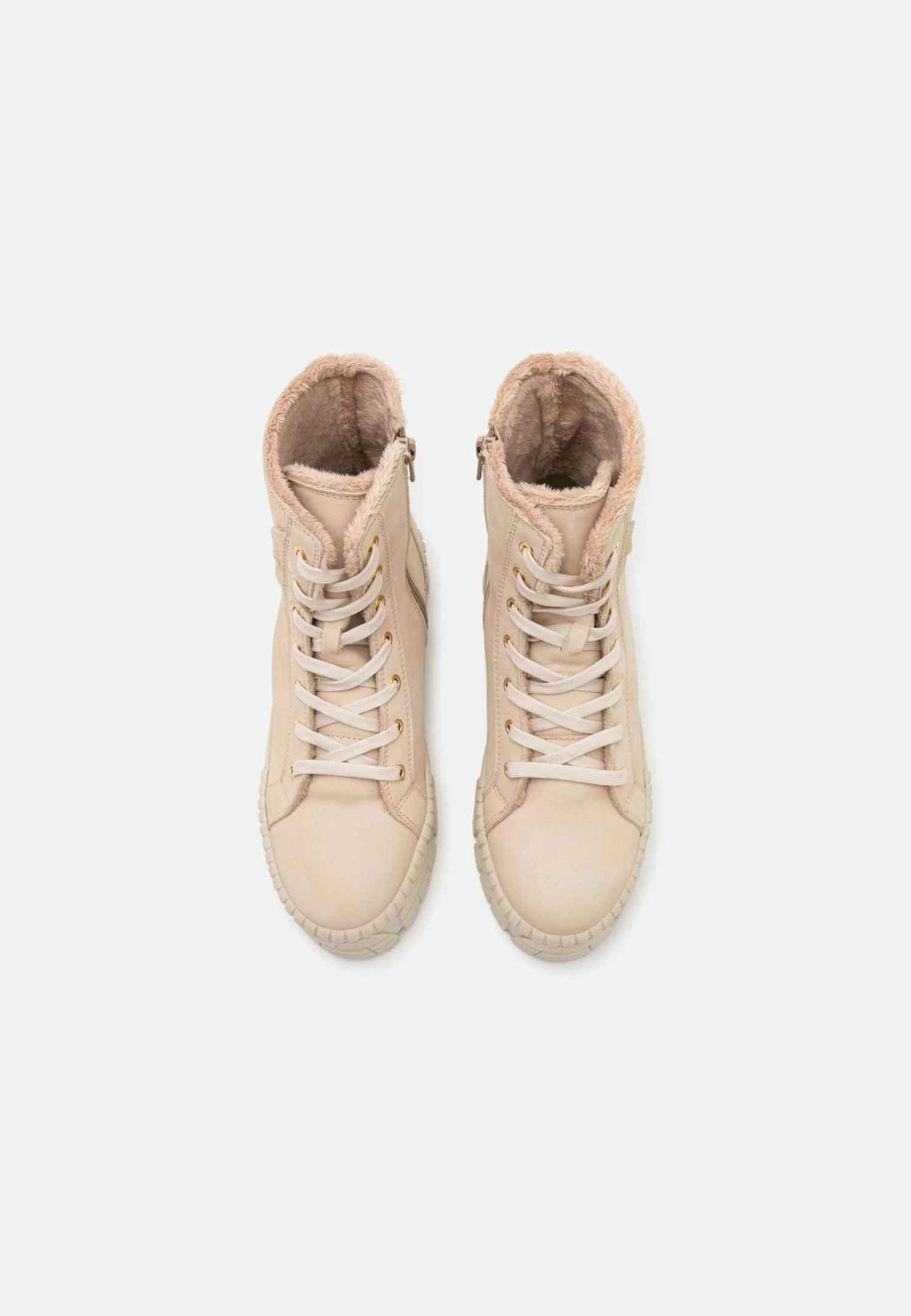 Anna Field Leather- Enkellaarsjes Met Plateauzool - Beige 7 Anna Field Leather- Enkellaarsjes Met Plateauzool - Beige - Afbeelding 5